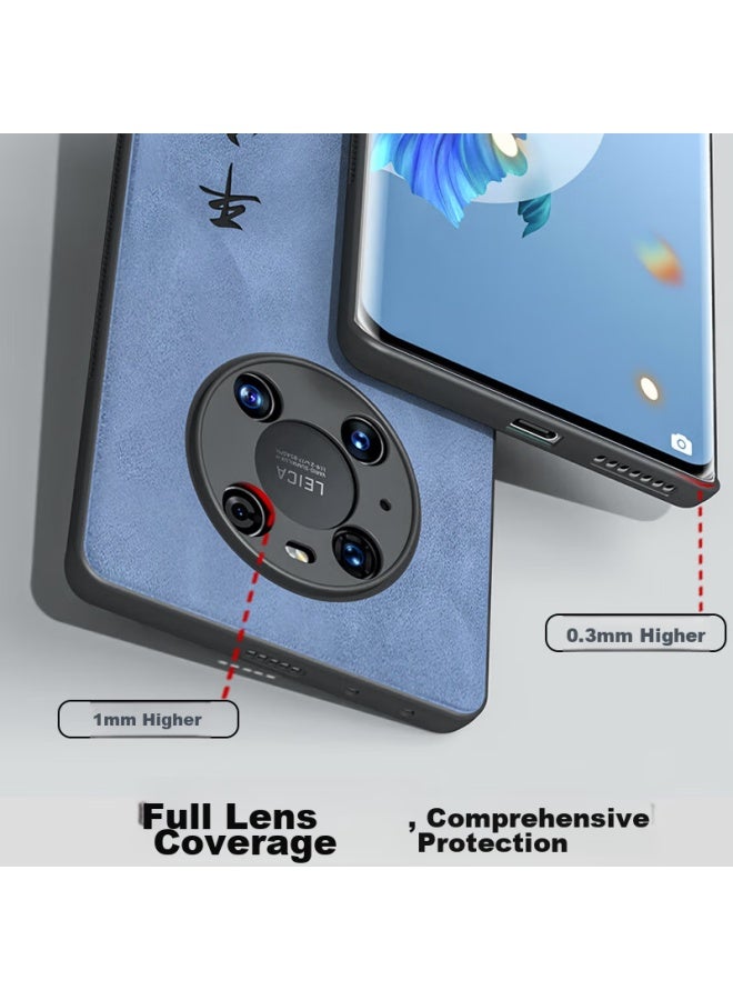 Hotfire Phone Case For Huawei Mate40 Pro, Huawei Mate40 Pro Protective Cover, Upgraded Skin-like Lambskin, Frosted Lens Protection, Full Silicone Coverage - Peace And Joy Black - Image 5