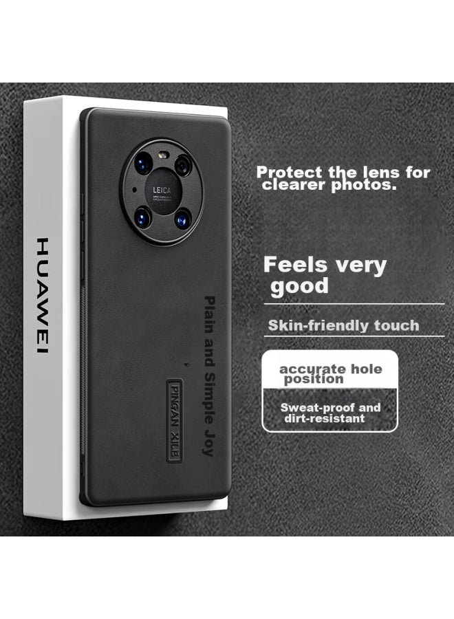 Hotfire Phone Case For Huawei Mate40 Pro, Huawei Mate40 Pro Protective Cover, Upgraded Skin-like Lambskin, Frosted Lens Protection, Full Silicone Coverage - Peace And Joy Black - Image 1