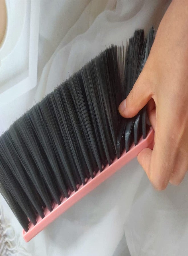 Jilukibo 2 Pack Soft Bristle Bed Sheets Sweeping Cleaning Brush with Long Hand, Counter Duster for Debris Hair Remover Desk Quilt Sofa Furniture (Pink Green) - Image 4