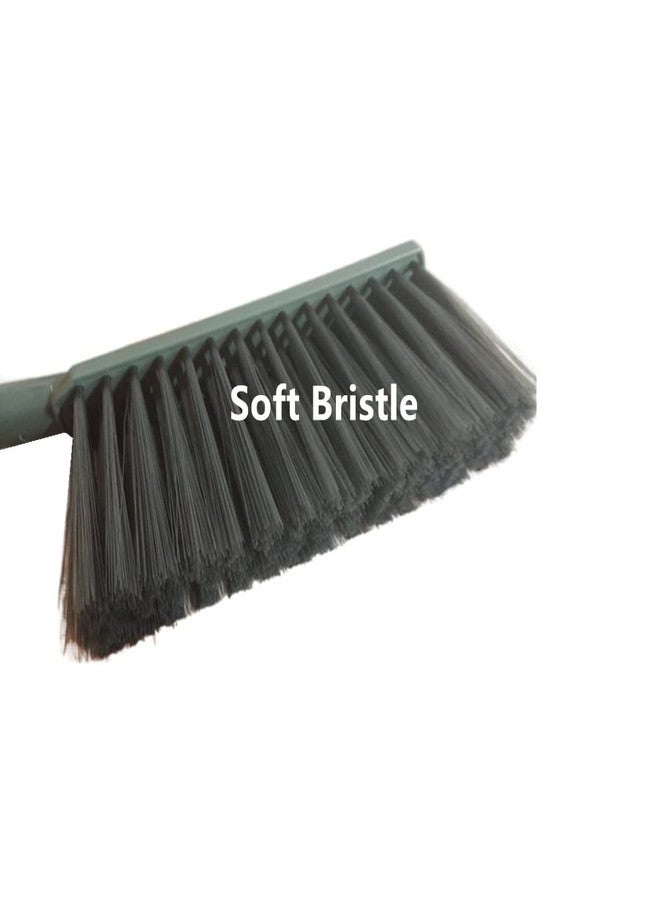 Jilukibo 2 Pack Soft Bristle Bed Sheets Sweeping Cleaning Brush with Long Hand, Counter Duster for Debris Hair Remover Desk Quilt Sofa Furniture (Pink Green) - Image 3