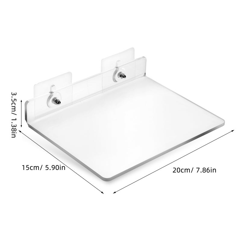 8 Pcs Floating Shelves Versatile Self Adhesive Small Shelves for Bathroom Kitchen Bedroom Living Room - Image 2