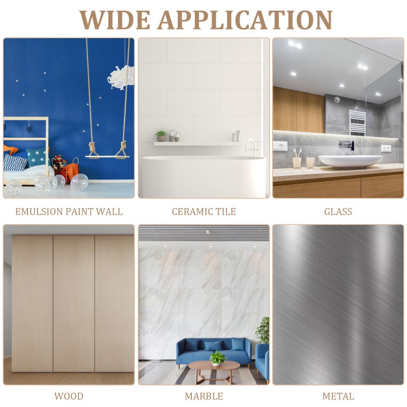 8 Pcs Floating Shelves Versatile Self Adhesive Small Shelves for Bathroom Kitchen Bedroom Living Room - Image 3