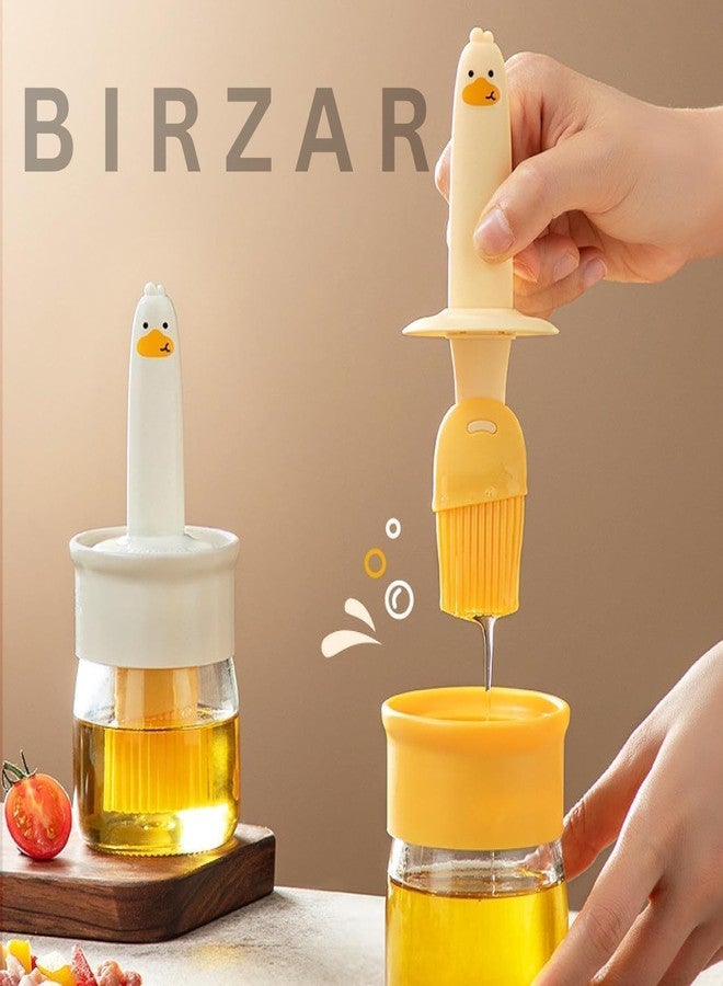 BIRZAR Sauce and Oil Bottle with Silicone Brush for Cooking BBQ Kitchen and 4 Hole Non Stick Egg Frying pan with Detachable Wooden Handle Multi Purpose Frying pan for Omelet uttapam idli Burger - Image 3