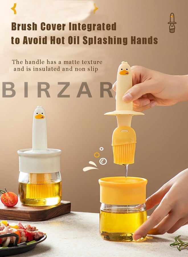 BIRZAR Sauce and Oil Bottle with Silicone Brush for Cooking BBQ Kitchen and 4 Hole Non Stick Egg Frying pan with Detachable Wooden Handle Multi Purpose Frying pan for Omelet uttapam idli Burger - Image 4
