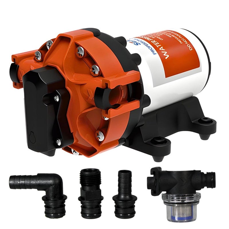SEAFLO 12V 56A Series 5.0 GPM Variable Speed Smart On Demand Marine/RV 5-Chamber Diaphragm Pump - Image 2
