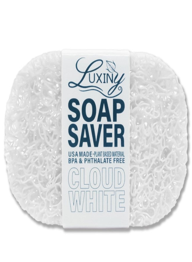 Luxiny Soap Savers for Bar Soap, American Made by Luxiny, Lifts Soap in Soap Dishes & Shower Soap Holders -Handmade Soap Lasts Longer -Made from Plant Based Materials (Cloud White) - Image 1