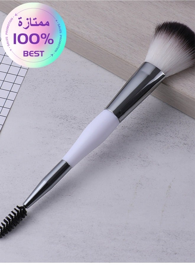 Dual-ended Luxurious Makeup Brush: Perfect for Mascara, Flawless Foundation, and Concealer. Ideal for Liquids, Creams, Powders, Blending, Polishing, and Facial Concealing - Image 2