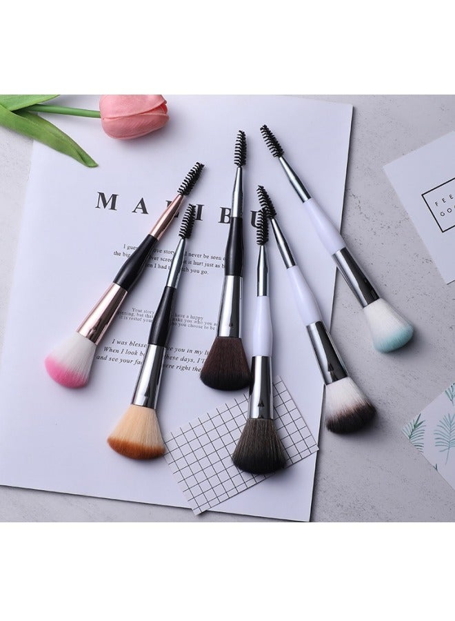 Dual-ended Luxurious Makeup Brush: Perfect for Mascara, Flawless Foundation, and Concealer. Ideal for Liquids, Creams, Powders, Blending, Polishing, and Facial Concealing - Image 3
