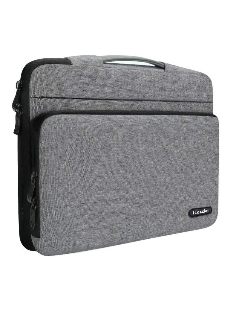 iCozzier iCozzier 15-15.6 Inch Large Capacity Side Pocket Laptop Sleeve Case Protective Storage Bag for 15" MacBook Air/MacBook Pro/Notebook-Grey  - Image 5
