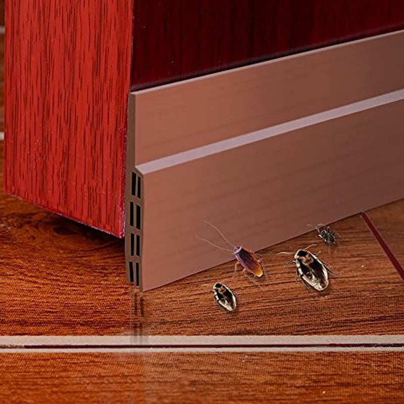 Bellveen Complete Door Seal Set Door Bottom Seal Door Perimeter Seal Both Self Adhesive Soundproofing weatherproofing of Doors Brown - Image 4