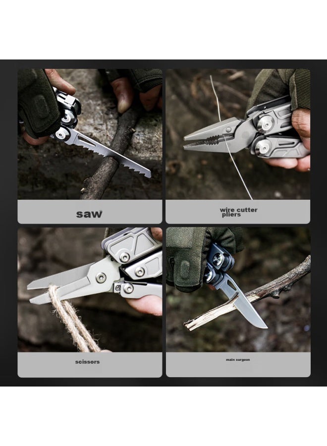 JD.com Jd Jingzao Outdoor Multi-functional Combination Tool Pliers, Pliers Scissors Saw 12-in Multi-functional Knife - Image 2