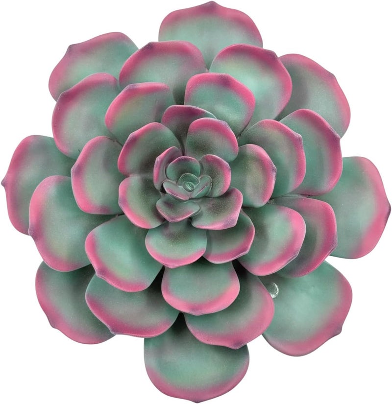 B&D RESIN Large Decorative Succulent Sculpture - Green and Purple Two-Tone Finish - Image 4