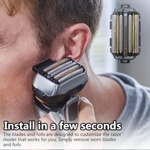 XSPANDER Performance Mens Shaver Head ES9038 Blade Replacement Fits for Panasonic ES-CLV9A, ES-CLV9B, ES-CLV9C, ES-CLV9CX, ES-CLV8A and Fit for ARC 5 Blade Shavers All Models(Replaces for ES9036) - Image 5