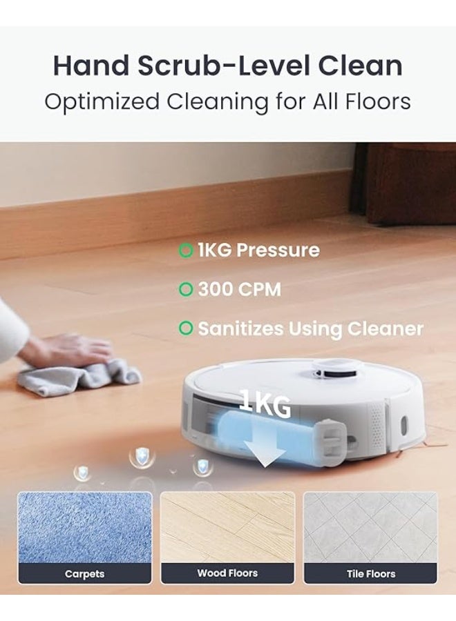 SwitchBot S20 Robot Vacuum and Mop with Matter, 10000Pa Suction, Roller Mop, AI Navigation, Auto Mop Wash & Dry, Self-Emptying, Works with AppleHome, Alexa, GoogleHome, for Pet Hair, Carpet, Floors - Image 3