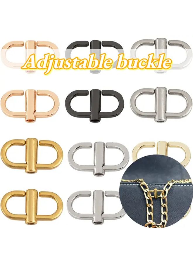 Golden Metal Bag Chain Strap Length Adjuster Clip Buckle 1pc Craft Accessory - Image 1