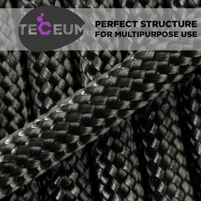 TECEUM Paracord Type III 550 Basalt â€“ 100 ft â€“ 4mm â€“ Tactical Rope MIL-SPEC â€“ Outdoor para Cord â€“Camping Hiking Fishing Gear and Equipment â€“ EDC Parachute Cord â€“ Strong Survival Rope - Image 5