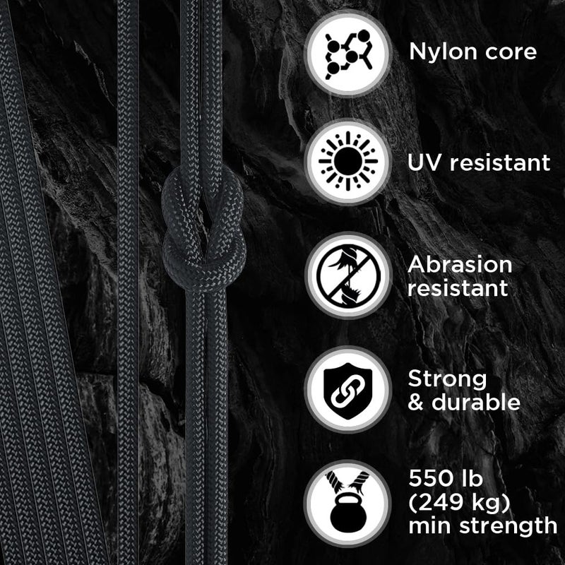 TECEUM Paracord Type III 550 Basalt â€“ 100 ft â€“ 4mm â€“ Tactical Rope MIL-SPEC â€“ Outdoor para Cord â€“Camping Hiking Fishing Gear and Equipment â€“ EDC Parachute Cord â€“ Strong Survival Rope - Image 3
