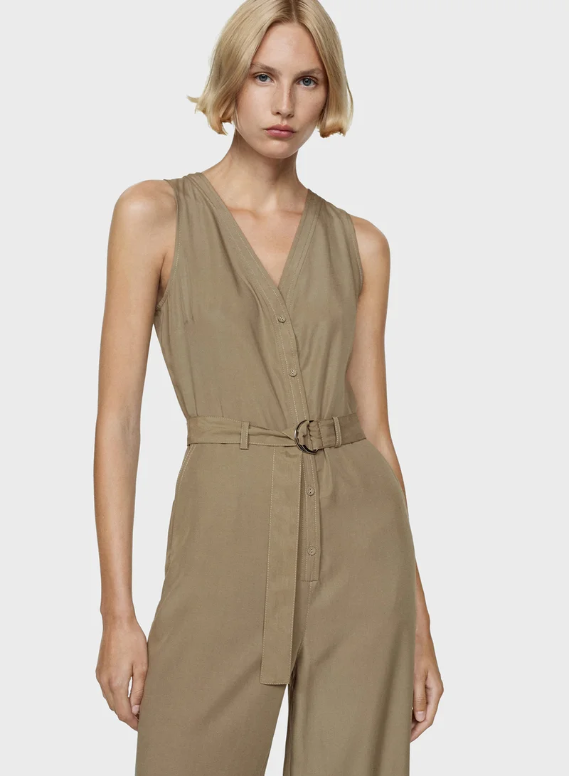 مانجو Belted Jumpsuit