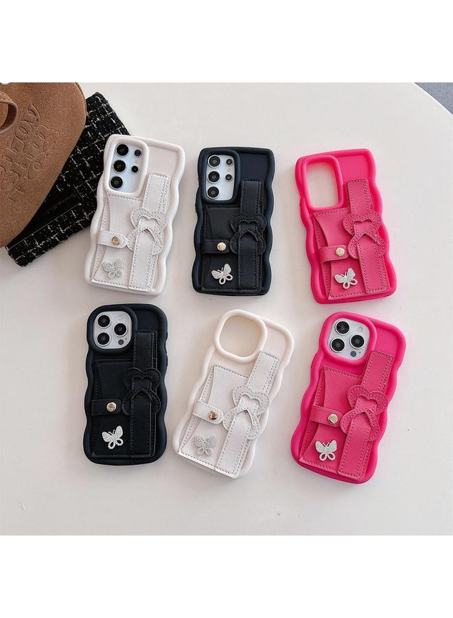 Zaboon Case For iPhone 12 Pro Max Wristband Leather Love Holder Card Bag Phone Case - Image 2