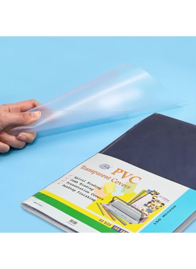 FIS PVC Transparent Cover, A3 Size(297x420mm), 180 Micron Thickness, Packet of 100 Sheets, Clear Transparent View, Best for Binding & Presentation Covers-FSCI18A3CLN  - Image 5