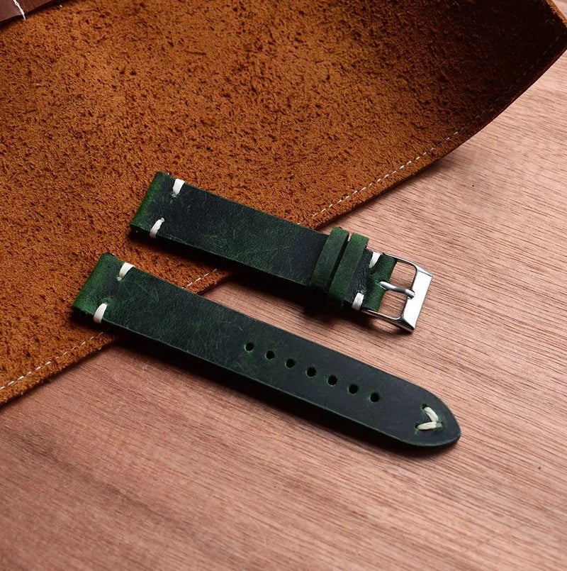 Bluejw Replace the Watch Strap with ized Logo Luxury 18/20/21/22mm Genuine Leather Quick Release Pin Handmade Replacement Watch Bands - Image 5