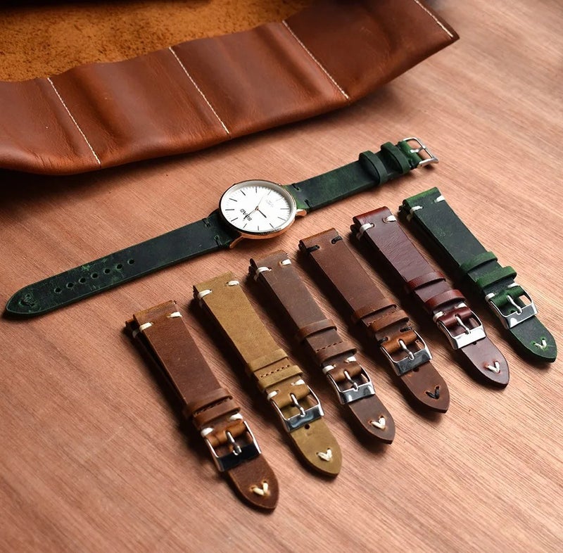 Bluejw Replace the Watch Strap with ized Logo Luxury 18/20/21/22mm Genuine Leather Quick Release Pin Handmade Replacement Watch Bands - Image 2