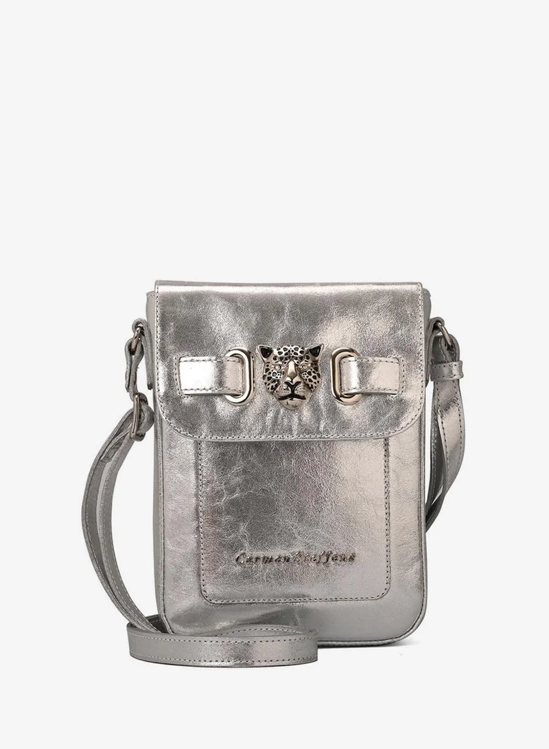 Carmen Steffens Crossbody Bag Leopard Silver