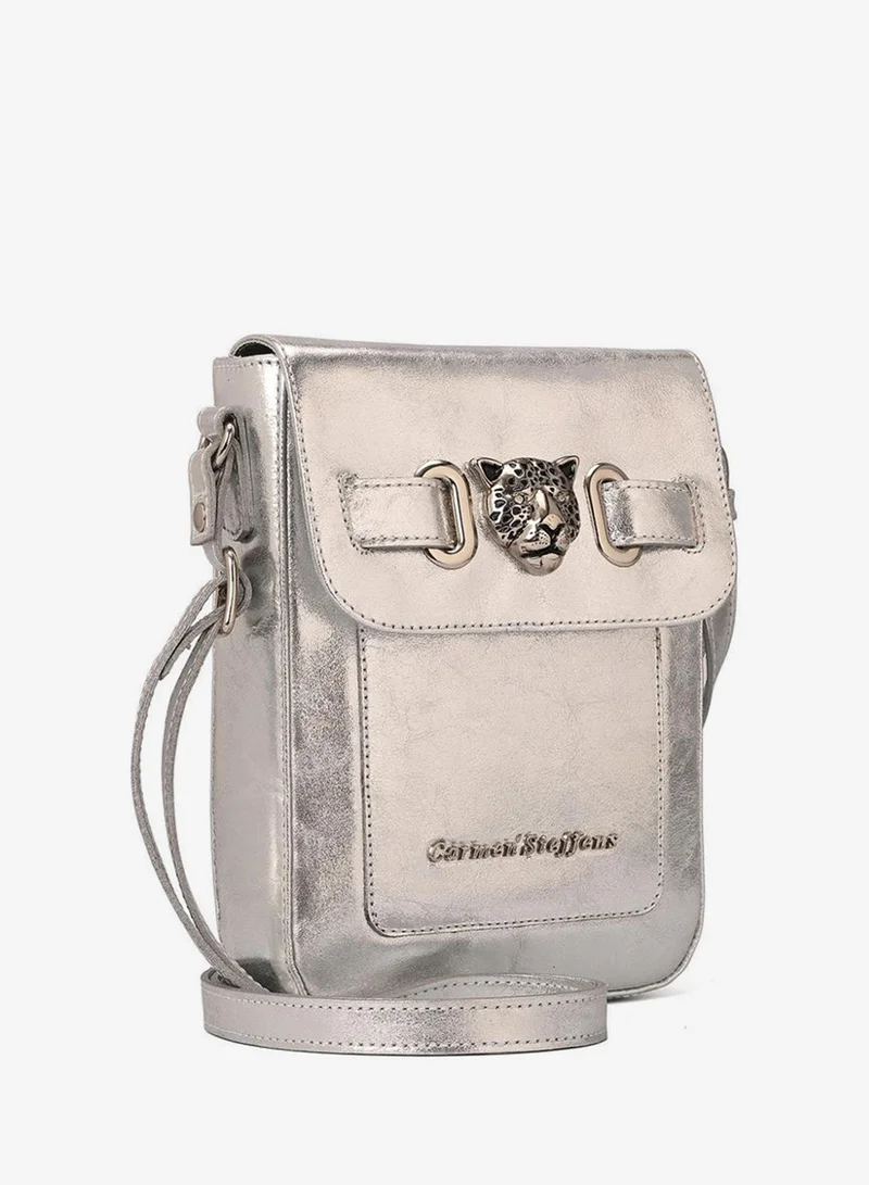 Crossbody Bag Leopard Silver