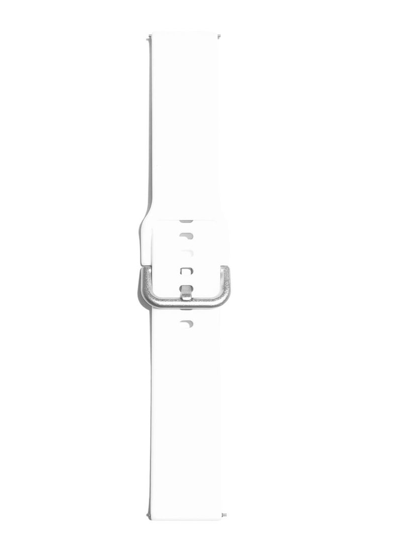 Generic Replacement Silicone Sport Strap 20mm For Samsung Galaxy Watch Active 2 44mm 40mm  Watch 3 41mm - White  - Image 5