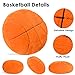 Wepop 18 in Fluffy Basketball Pillow Plushies Soft Basketball Pillows Sports Game Ball Plush Pillow Stuffed Toy Room Decoration Gifts for Kids Adults Basketball Fans - Image 4
