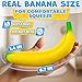 Tesorrio Fake Banana Stress Relief Fidget 67 x 14 in Soft PU Foam Desk Accessory Lightweight Squeeze Fidget for Adults Novelty Office Decor Relaxation Tool - Image 4