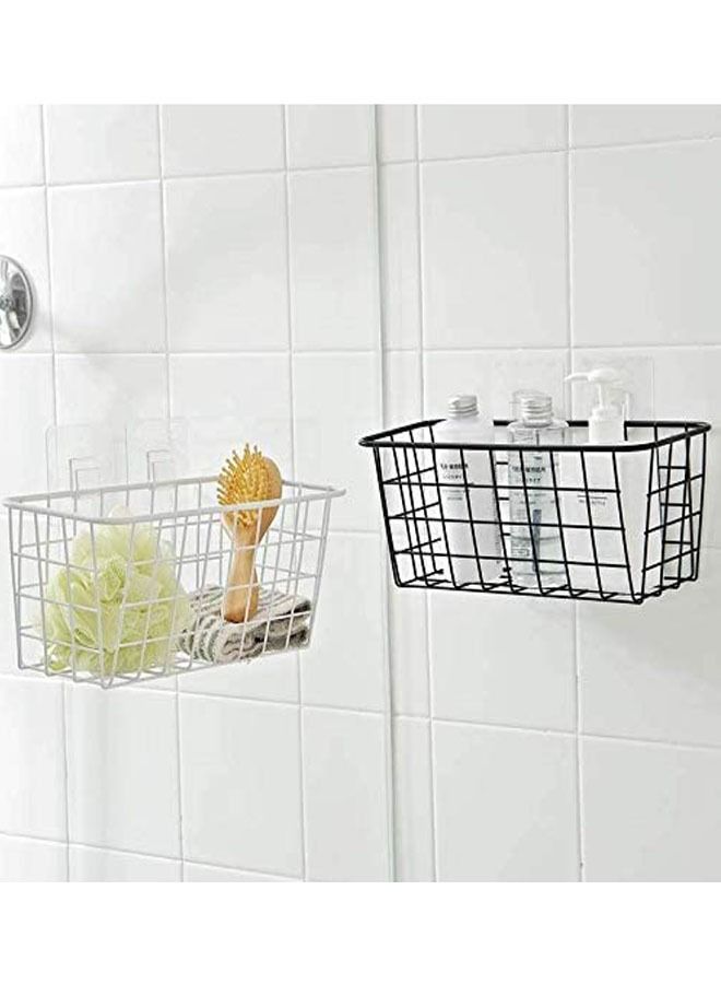 Hanging Kitchen Baskets For Storage Adhesive Sturdy Small Wire Storage Baskets with Kitchen Food Pantry Bathroom Shelf Storage No Drilling Wall Mounted - Image 3