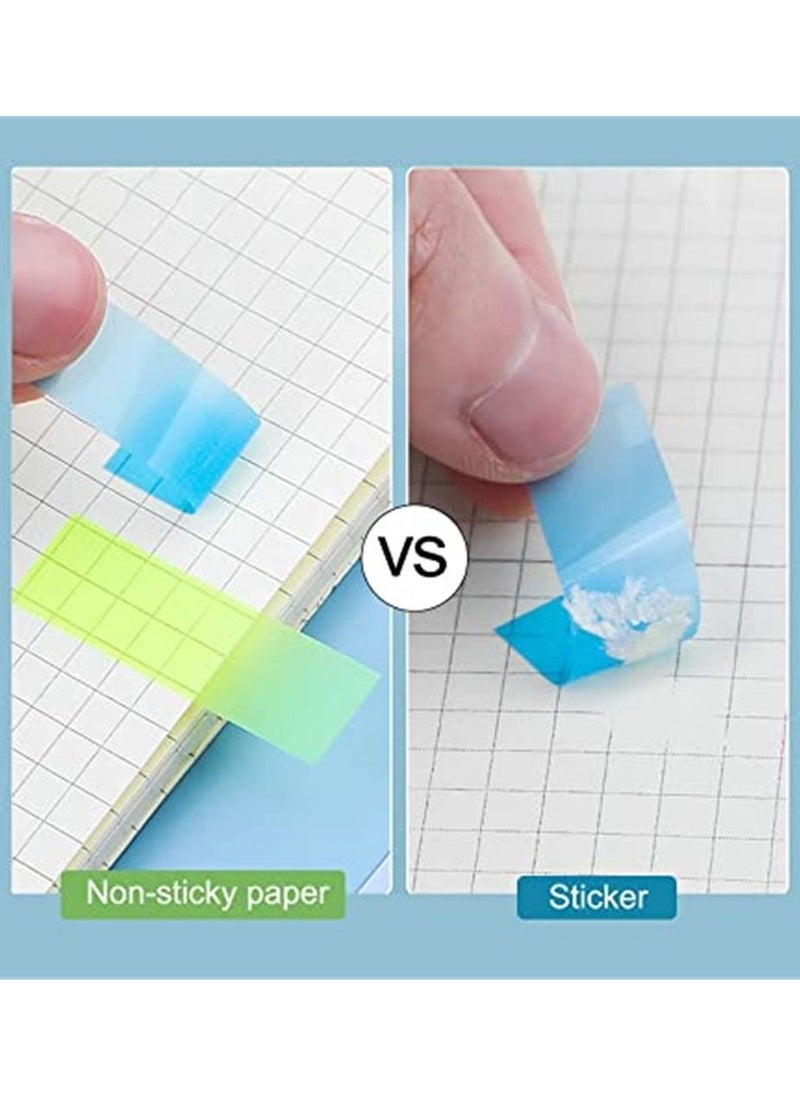 Fluorescent Translucent Sticky Note Markers, Bar Index Labels, Page Marker Bookmark Text Highlighter Strips, Sticker Writable 1200 Total, 10 Color Label Packs