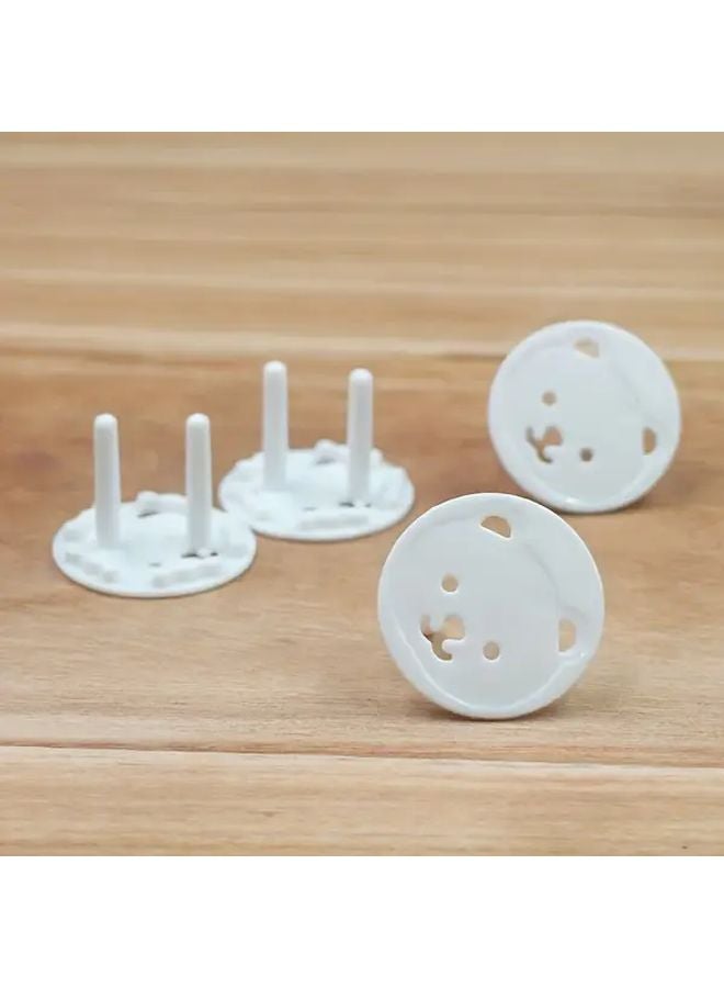 10 Pcs Thick Round Head Outlet Covers Childproof Shock Resistant Plug Protectors For Home Safety - Image 3