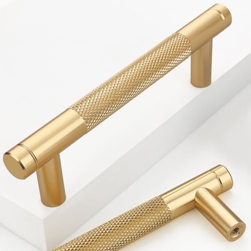 Ntresbonne 12 Pack 3 34 Inch 96 mm Gold Barrel Cabinet Pulls Cupboard Aluminum Handles Drawer Pull Cabinet Handles - Image 1
