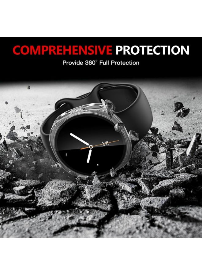 Samsung Galaxy Watch 8 Screen Protector Case 44mm Accessories, Protective Face Cover, Hard Bumper Built-in Tempered Glass Film - Image 3