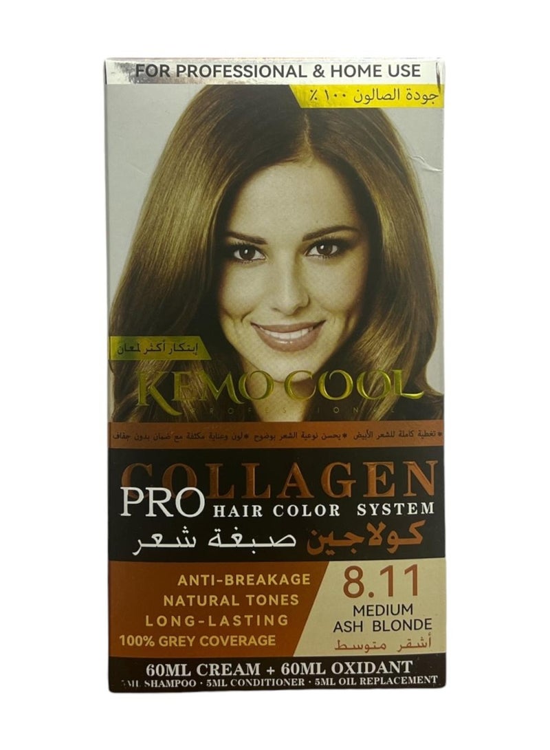 كيمو كول صبغة شعر كولاجين أشقر متوسط الحجم  60+60+5+5+5 جودة عالية  100% - Image 1