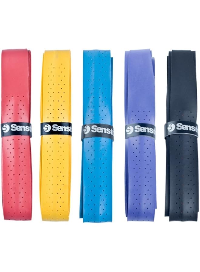 Senston Racket Overgrip 5 Piece Anti Slip Sweat Absorbent Overgrips With Eva Foam Strips For Tennis Badminton Pickleball Multiple Colors - Image 2