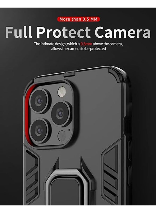 الدخن Redmi Note 12 برو / الدخن بوكو X5 برو 5G الهاتف المحمول القضية ، حماية ضد السقوط ، مختلطة الثقيلة حماية ضد الصدمات حامل القضية ، أسود - Image 5