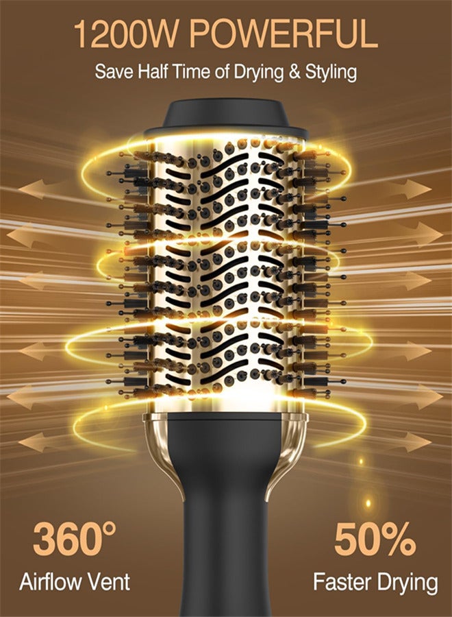 مجفف الشعر 4 بوصة 1 فرشاة، مجفف الشعر 1200 وات فرشاة، مجفف الشعر الاحترافي فولومازر، فرشاة الهواء الساخن لتجفيف الشعر/التصفيف/التجعيد/مشط الشعر - Image 4