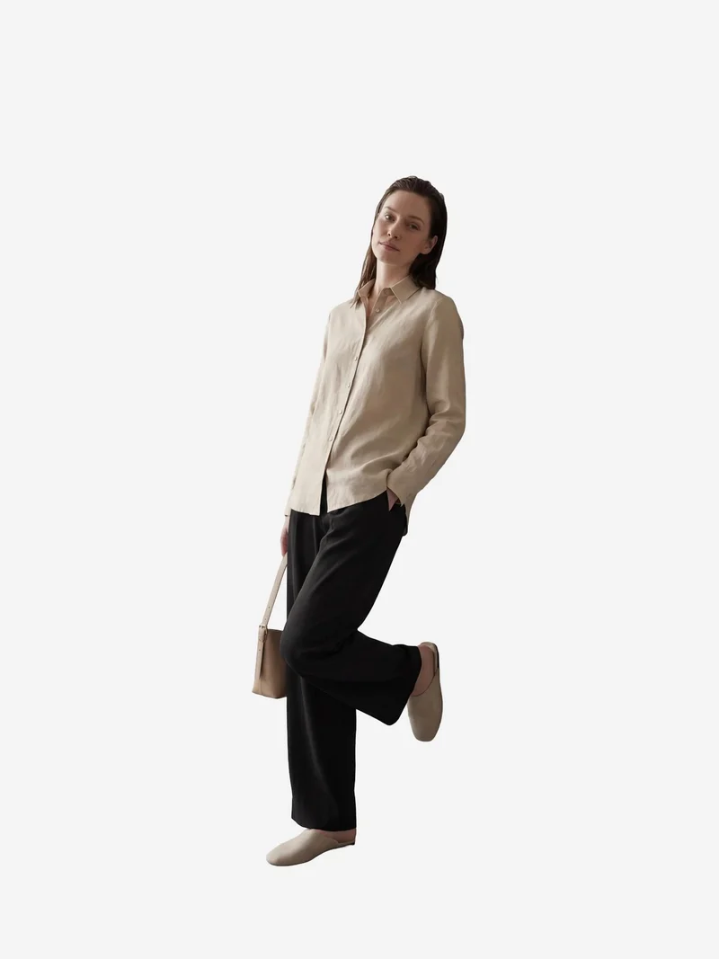 My Fashion Black MY FASHION Comfort Pleated Straight Leg Trousers for Women | Best Price UAE