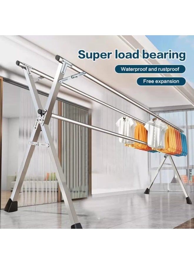 DubaiGallery Clothes Drying Rack Outdoor Retractable, Adjustable and Foldable Space-Saving Laundry Rack, Free of Installation Stainless Steel Garment Rack, for Indoor Outdoor - Image 4