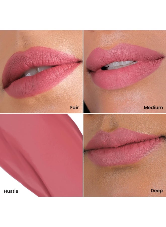 LAMIOR Matte Velvet Liquid Lipstick 8 Hour Coverage | Rich & Long Lasting | lip color for Women | Lightweight & Comfortable - Smudge Proof | Non Transferable | Shade - Hustle, 5 ml - Image 3