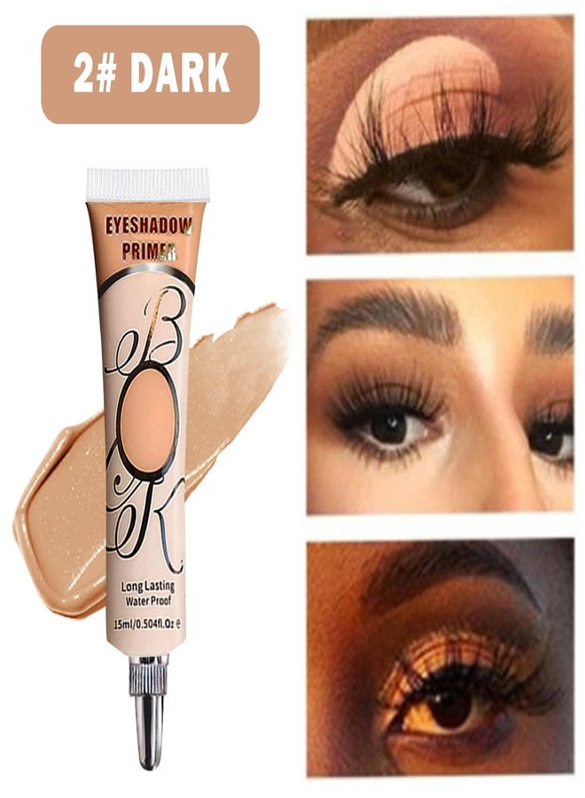 QIUFSSE Eyeshadow Primer Base Dark Matte Eye Primer Evenly Colored Liquid Eyeshadow Primer,Long-lasting Moisture Eye Primer for Mature Eyes-Dark - Image 2