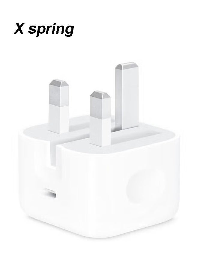 X spring IPhone Charger Fast Charging|20W USB-C Travel Power Adapter Compatible for iPhone 16/15/14/14 Pro/14 Pro Max/14 Plus/13/12/SE2020/11/XR/XS Max/X/iPad,Samsung Galaxy And all Type C Phones - Image 1