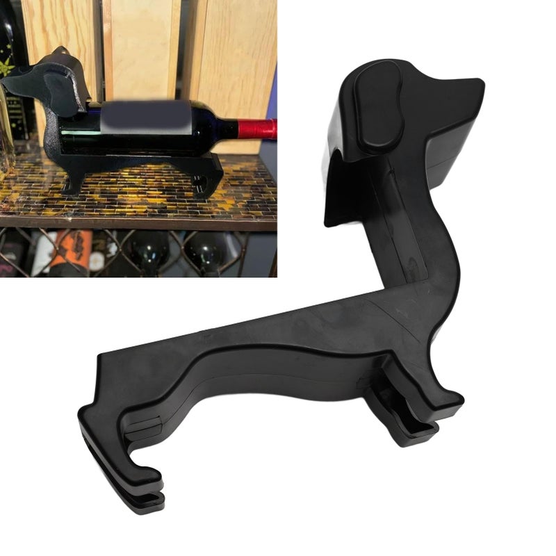 Dachshund Dog Wine Bottle Holder Decorative Sturdy Versatile Dachshund Wine Rack Organizer for Home Bar Decor - Image 4