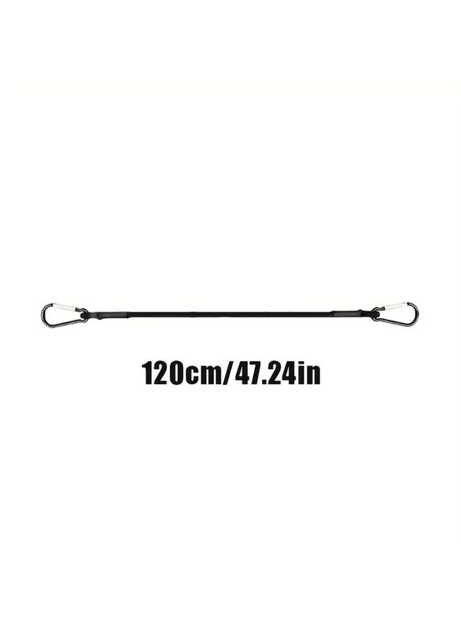 Heavy Duty Stretchable Bungee Cords with Metal Hooks 47 24 Inch Black Tie Down Straps - Image 1