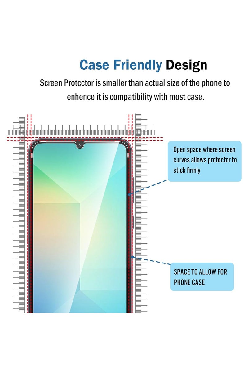 1 Pack Compatible with Samsung Galaxy A07 Screen Protector,Full Coverage 9H Tempered Glass Film,HD Clear Scratch Resistant,Bubble-Free - Image 3