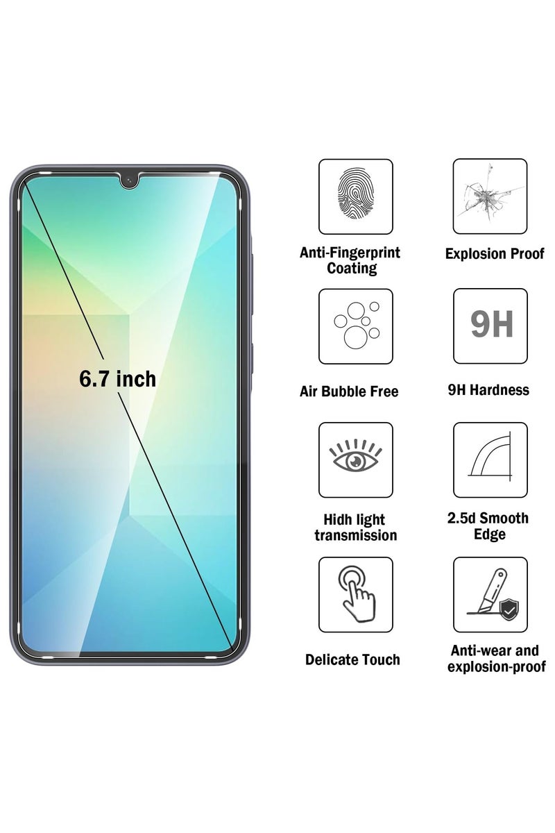 1 Pack Compatible with Samsung Galaxy A07 Screen Protector,Full Coverage 9H Tempered Glass Film,HD Clear Scratch Resistant,Bubble-Free - Image 2