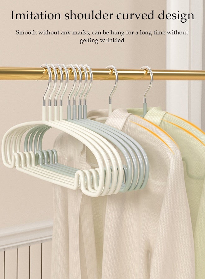 DUNISO 30Pcs Stainless Steel Clothes Hangers Non-Slip Rubber Coated Metal Hangers with Notches Space Saving Storage Organiser Hangers Multi-functional Durable Heavy Duty Strong Clother Hanger for Shirt Pants Dress - Image 3